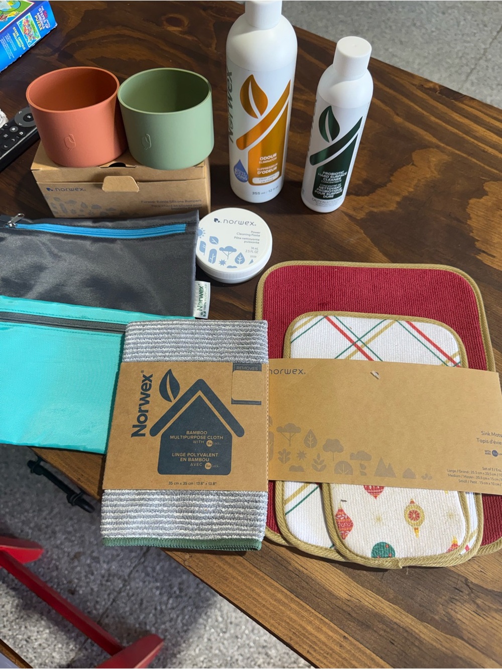 Norwex Dining Set with Sage Green, Terracotta & Teal Accents